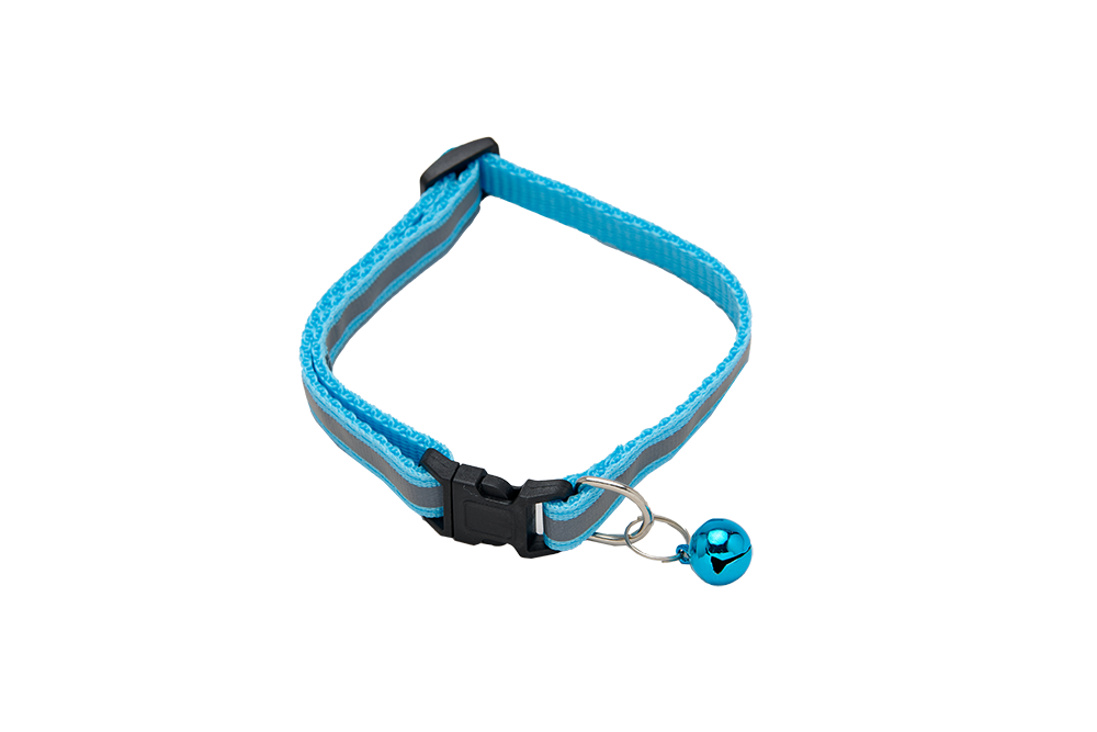 Exemple de Collier bleu avec clochette